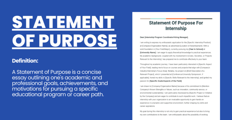 Statement of Purpose (SOP)